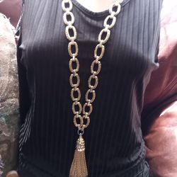 Kendra Scott Fringe Rope Chain Necklace 