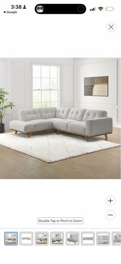 Mid-Century Modern Tufted Secti