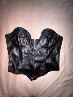 Leather corset top