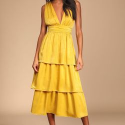 Yellow Midi Dress