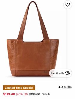 The Sak Brown Leather Tote Bag
