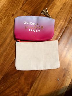 Two small Ipsy cosmetic travel bags