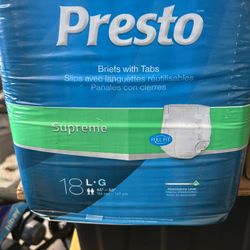 Presto Adult Diapers Large  Tabbed briefs 