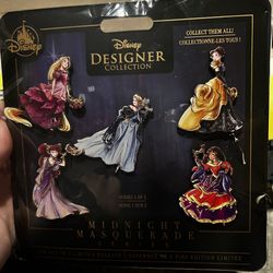 Disney Designer Collection Midnight Masquerade Series 1 Limited Pin Set of 5