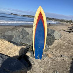 Old Classic 1980s Surfboard 