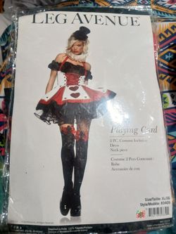 Halloween Woman Costume Pretty Plying Card