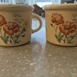 Two Treasure craft Pottery coffee Cups