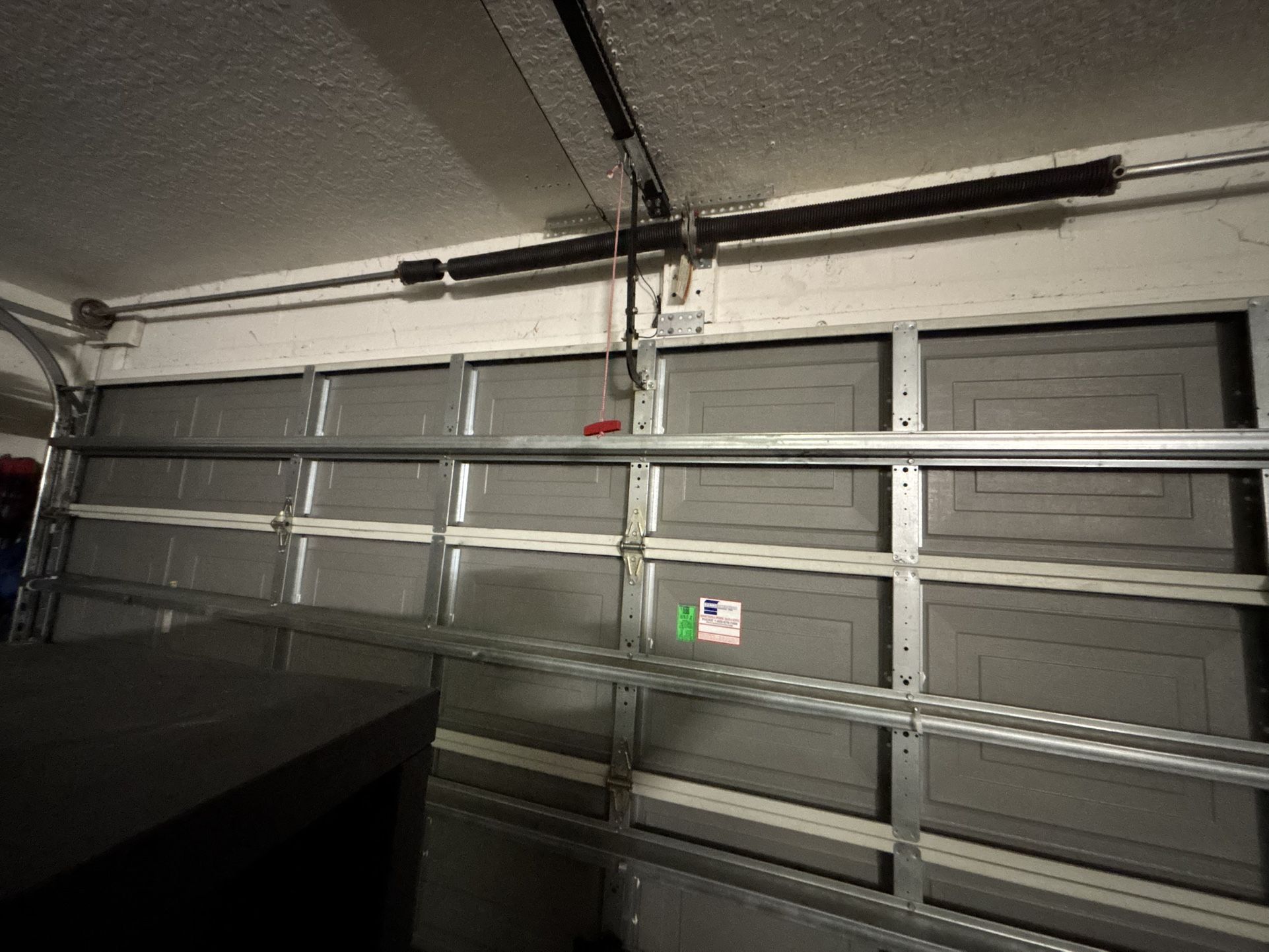 Overhead Garage Door Spring Opener Off Track Adjustment And Replace 