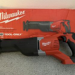 MILWAUKEE M18 18V Lithium-Ion Cordless SAWZALL Reciprocating Saw (Tool-Only) NEW RETAIL: $139+TAX
