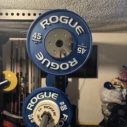 Rogue Competition Bumper Plates For Sale 3 Pairs Of 45lbs Like New 