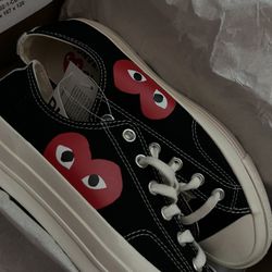 Converse x Comme Des Garcons PLAY All Star Chuck '70 Ox - Black - Black / 8