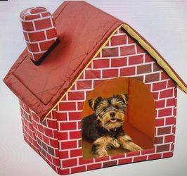 Foldable Small Pet House In Brick Design
