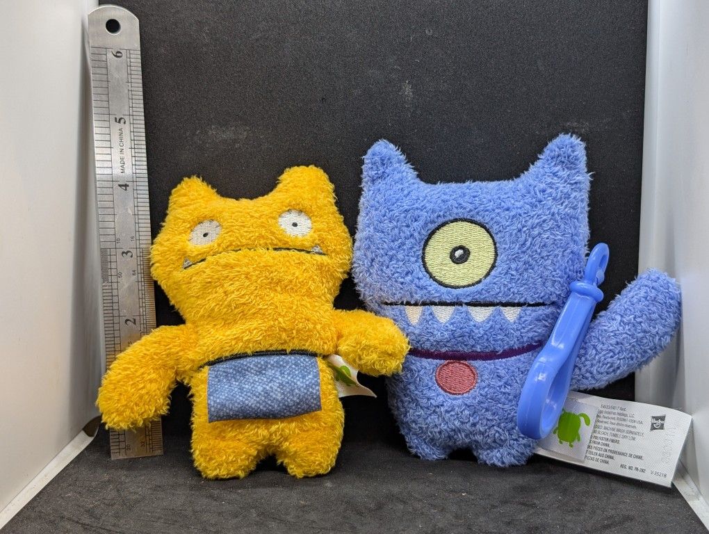 Little Ugly Orange Wage & Blue Dog UGLYDOLL Dog Monster Mini Plush Lot