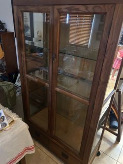 Large wood display case