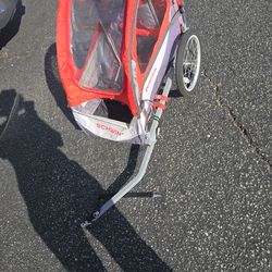 Schwinn bike trailer for one kid with attachment foldable