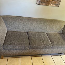 $60 OBO.  gray and black sofa.
