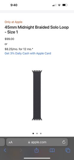 Apple Watch 45MM. Braided solo loop