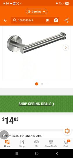 FORIOUS
Single Arm Toilet Paper Holder Wall Mounted in Stainless Steel Brushed Nickel