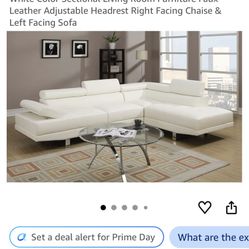 MAKE OFFER! Like New Leather Modern Sectional