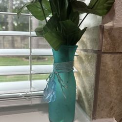 Small Vase with Artificial Flowers