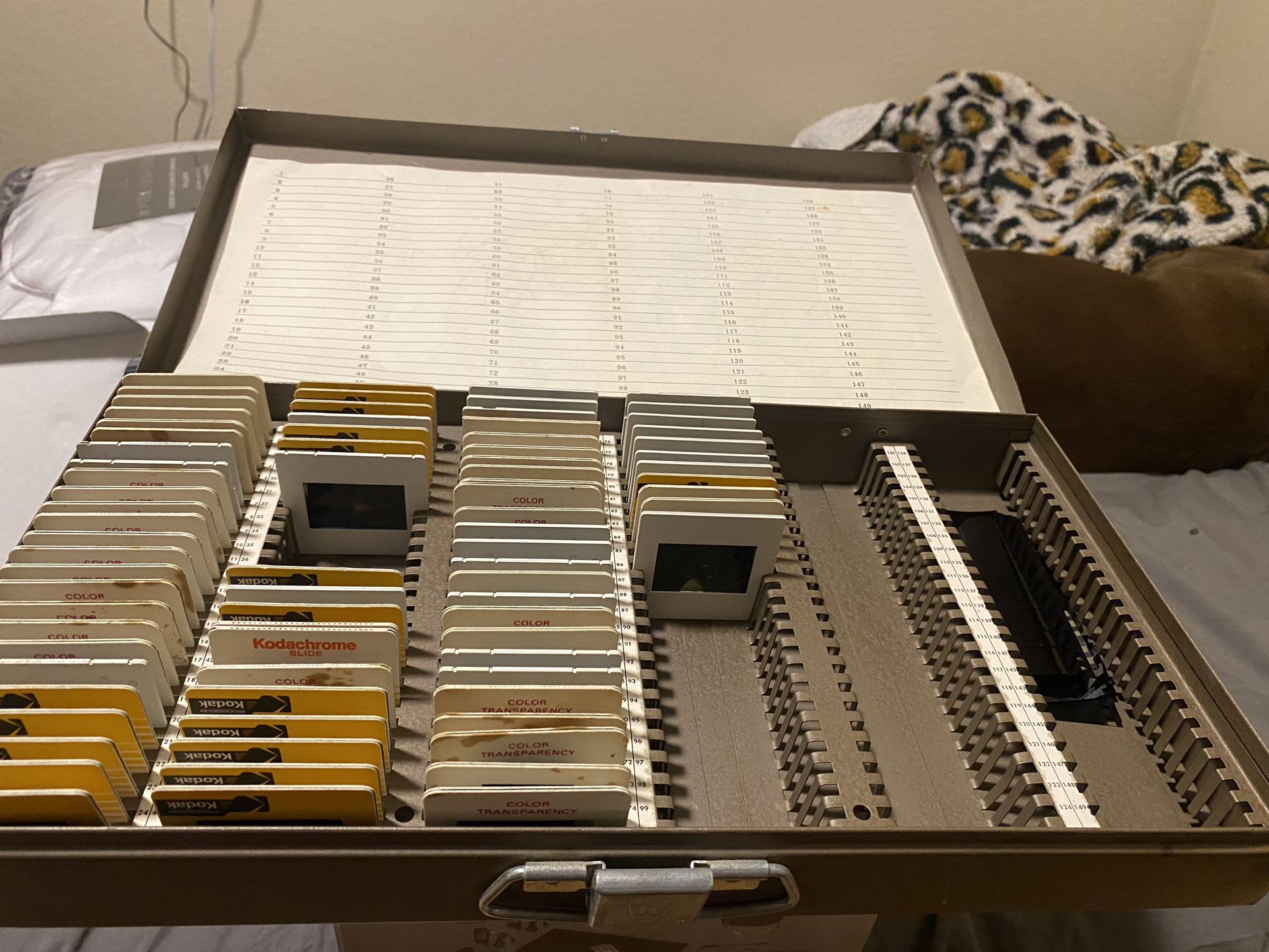 KENCO 35mm Slide Metal Box Tray File Case Holder Storage Vintage 1960's-70's