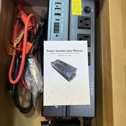1000W Pure Sine Wave Inverter 12V DC to 120V AC Converter, 1000 Watts 12 Volt Car Power
