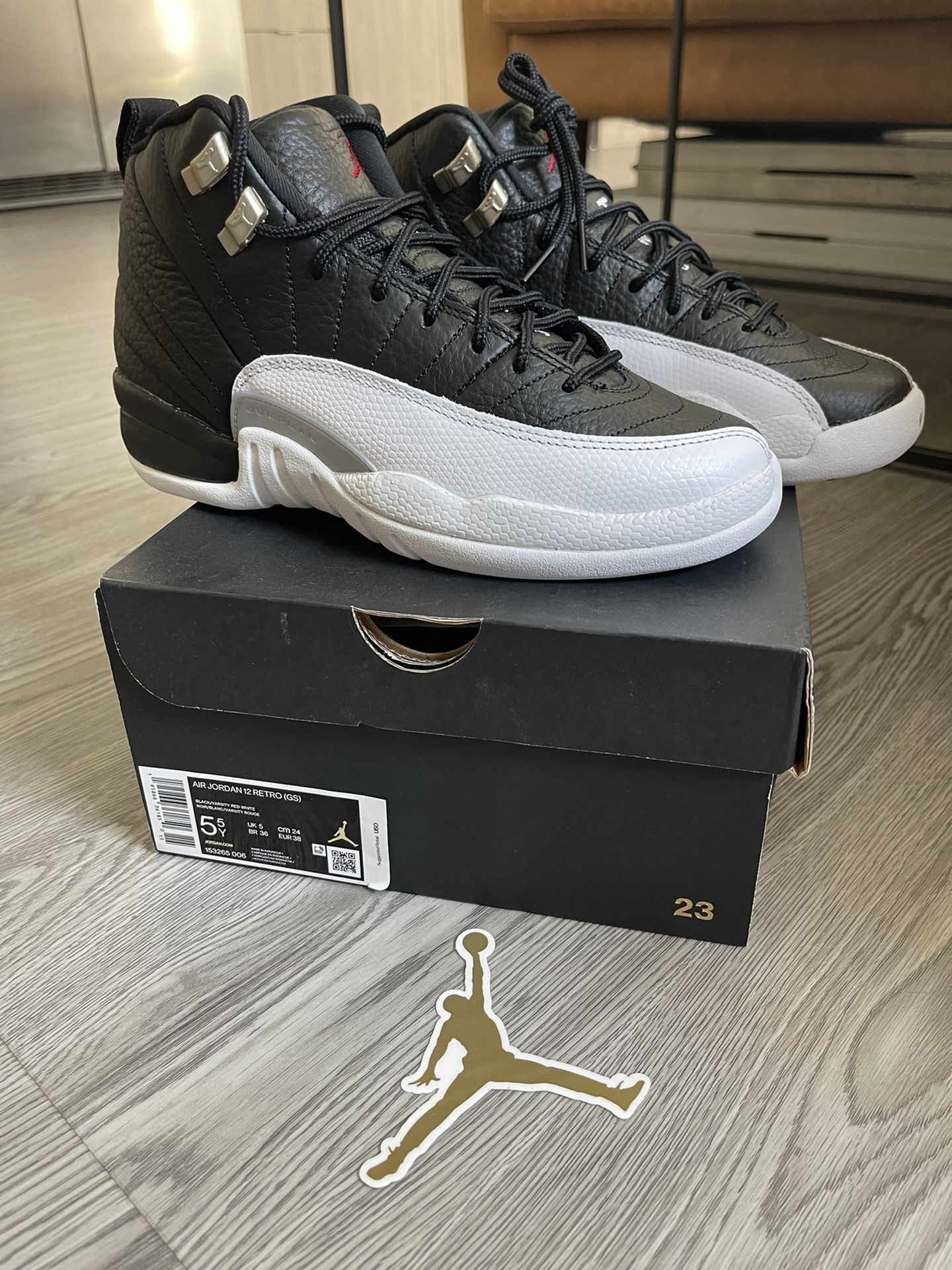 Nike Air Jordan 12 Retro Playoffs GS 5.5M 7W