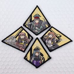 404 Team Series G11, UMP45 UMP9, and HK416. Woven Patch Bundle - Backed with Velcro