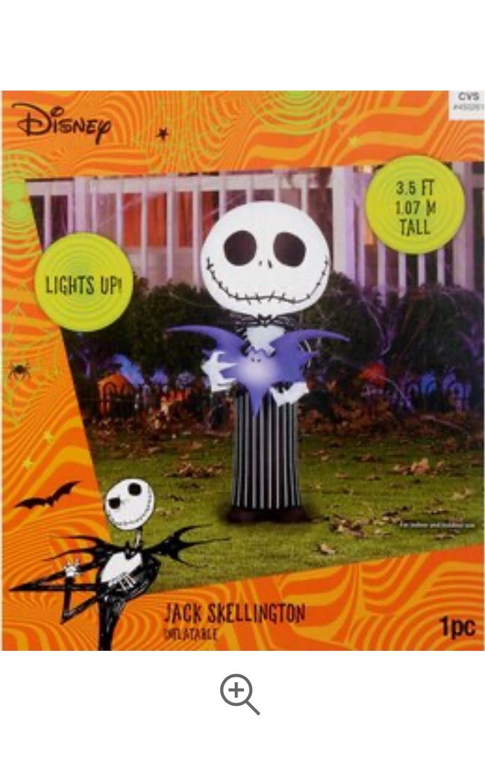 Disney Tim Burton's The Nightmare Before Christmas Jack Skellington Airblown Inflatable