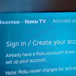 43 inch Hisense Roku Smart TV with remote