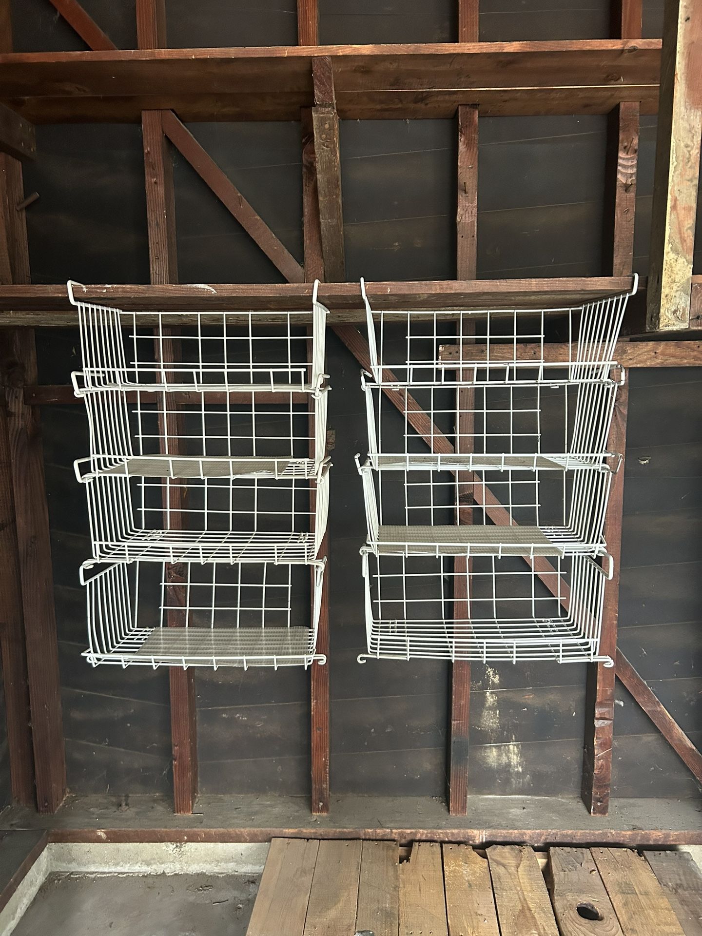4-Tier Stackable hanging Metal Storage Baskets shelves shelf Anti-Rust Fruit Vegetable Rack,Kitchen, pantry, laundry room, closet