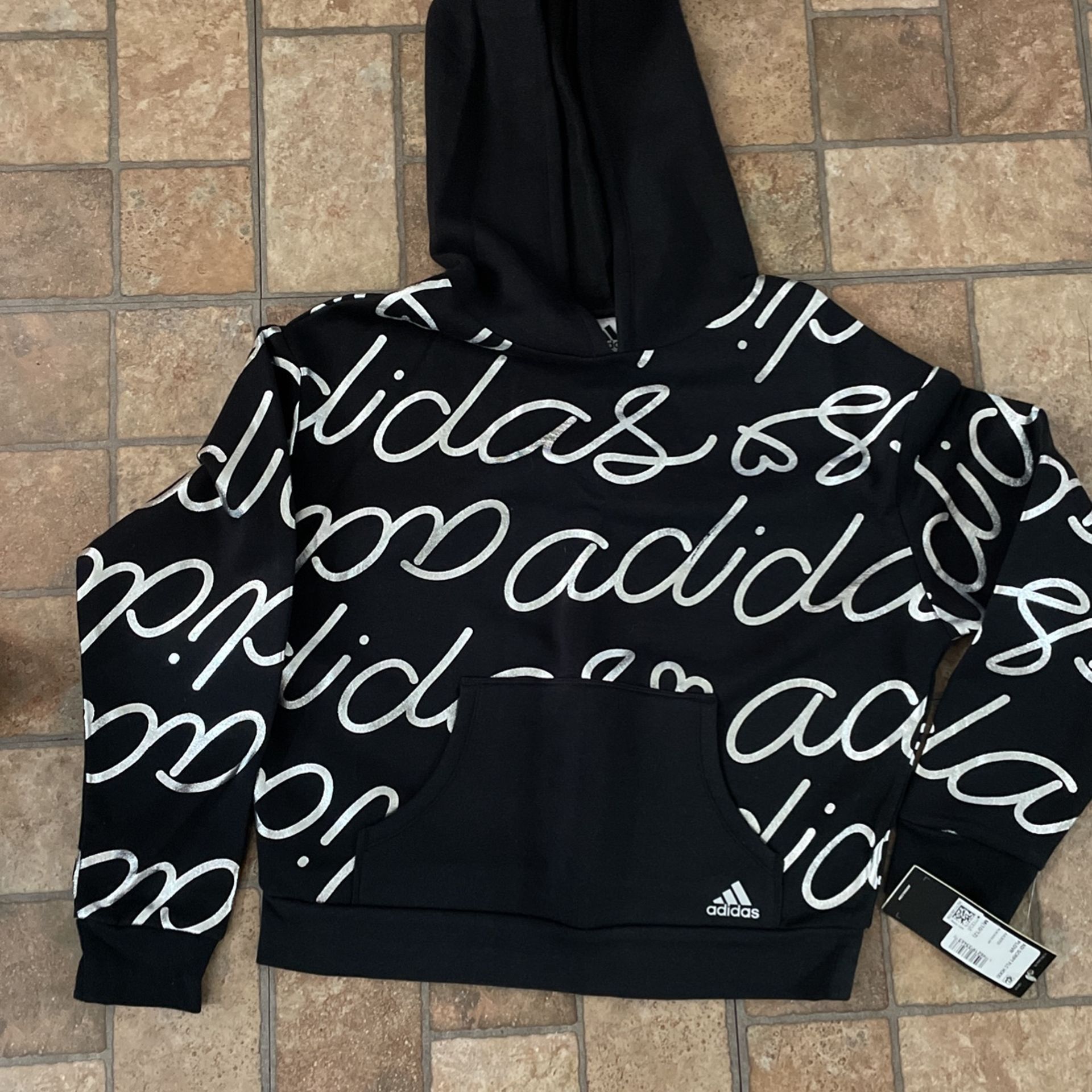 Girls Black Adidas Hoodie