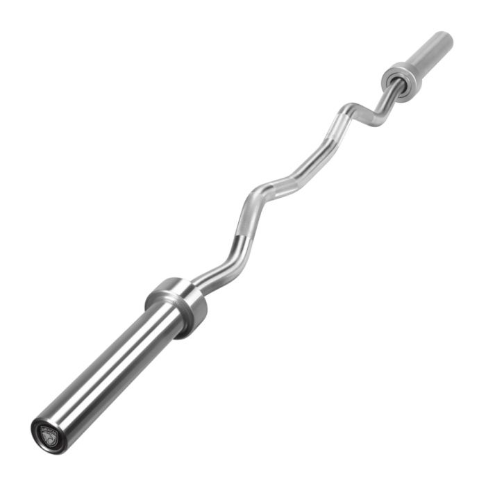 NEW Olympic EZ Curl Bar – 4ft | Chrome | Home Gym Barbell | 2” Sleeve | Biceps & Triceps