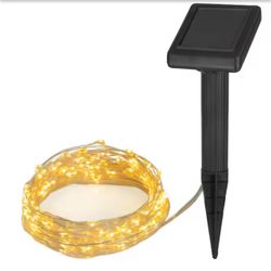 20 ft. 100-LED Integrated LED Solar Copper String Light