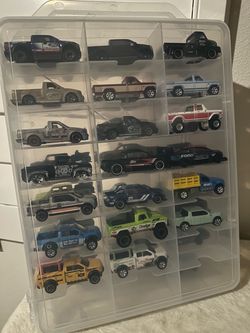 Hot Wheels and matchbox trucks