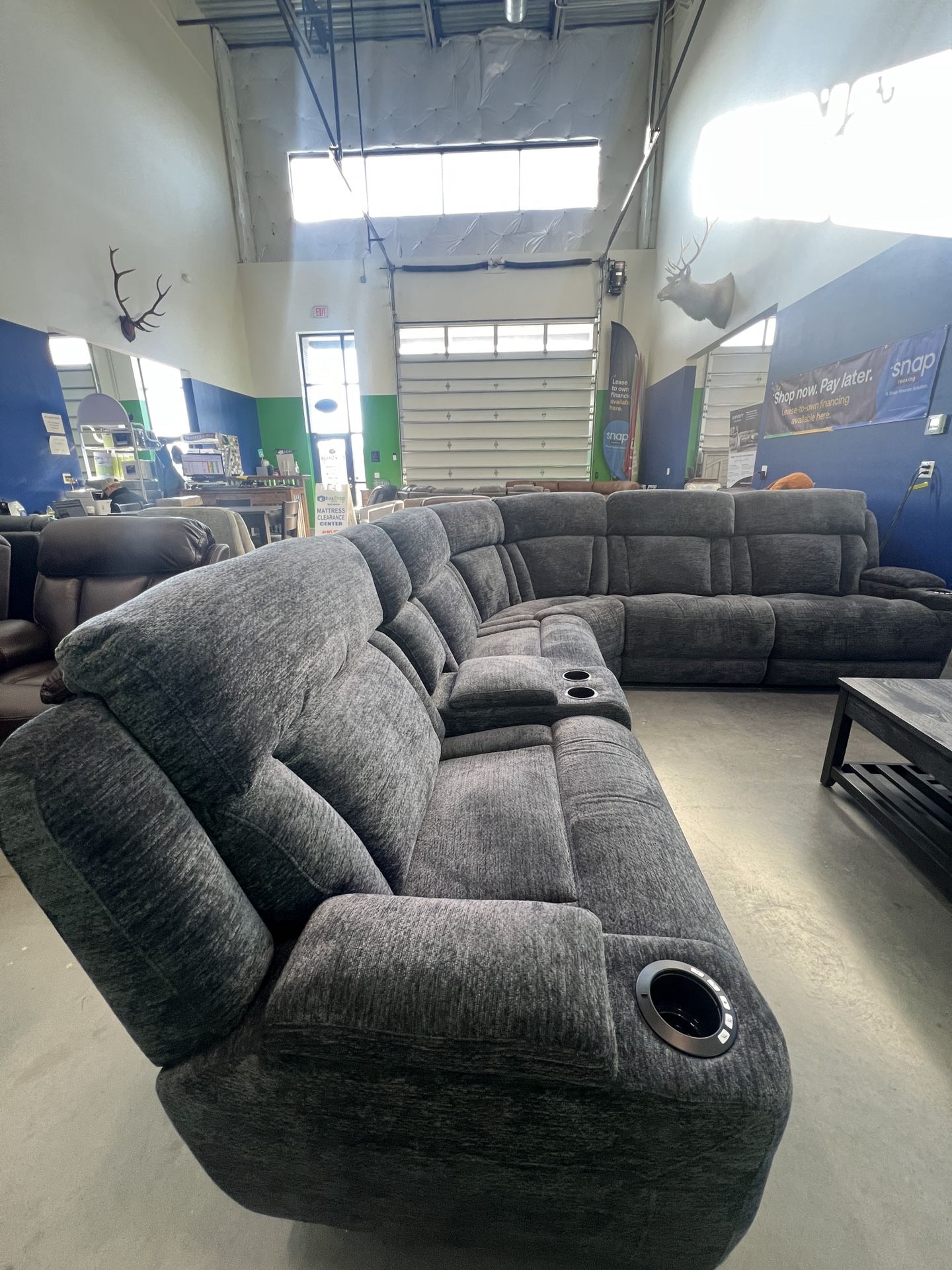 Brand New Powered Fabric Sectional!