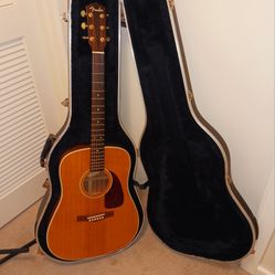 ACOUSTIC Guitar 1988 Gorgeous 🍒 Cherry 🪵 Wood And Maplewood Neck D ADDARIO PHOSPHORUS  Strings Freshly Set Up ☆ Bundled ☆With ORIGINAL CASE!