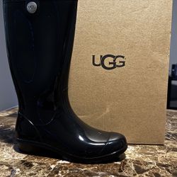 Ugg Black Rain Boots (Womens 7)