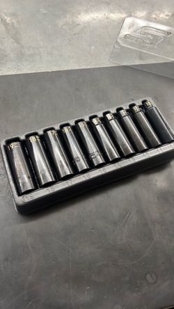 Matco 10pc 1/2” Metric 6PT Deep Impact Socket Set