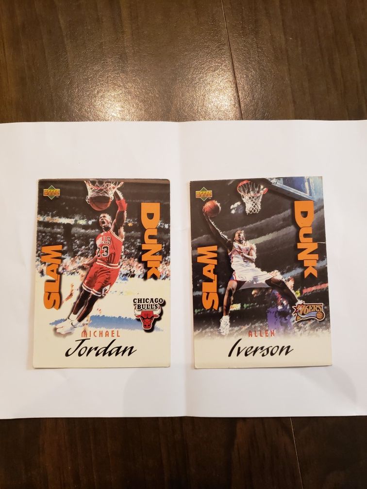 Upper Deck Michael Jordan and Allen Iverson collectible cards