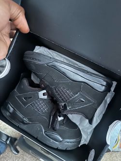 Air Jordan 4 Retro OG (TD) “Black Cat” – Toddler Size 9C – Used
