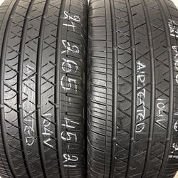 2 Tires 265 45 21 Continental Crosscontact Lx Sport Like New No Repairs 