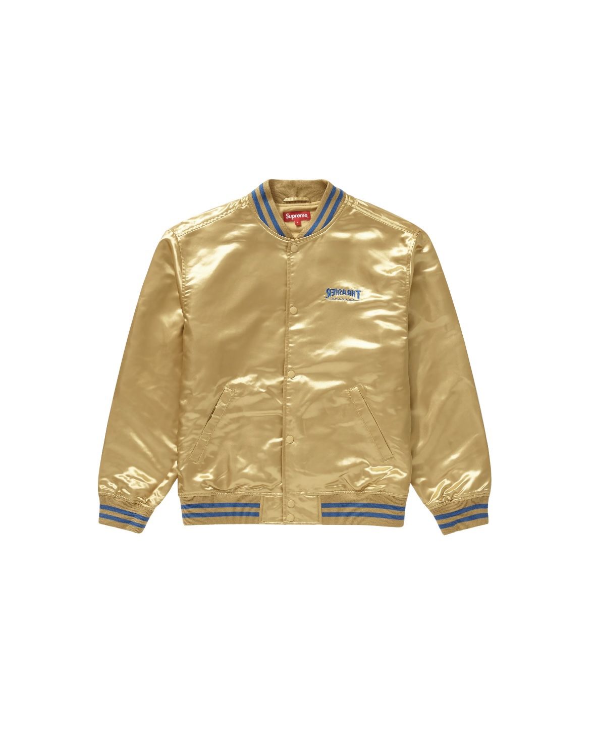Supreme x Thrashers Satin Varsity Jacket Brand New! Size: L