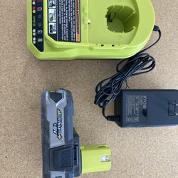 Ryobi Charger With 1.5 Amp Battery