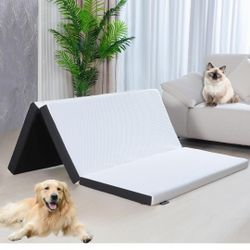 Folding Mattress, 3inch Memory Foam Trifold Mattress,Cot Size Folding Mattress with Breathable & Washable Fabric Cover,Foldable Floor Mattress