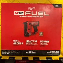 Milwaukee M12 Fuel 18g Compact Brad Nailer - BRAND NEW
