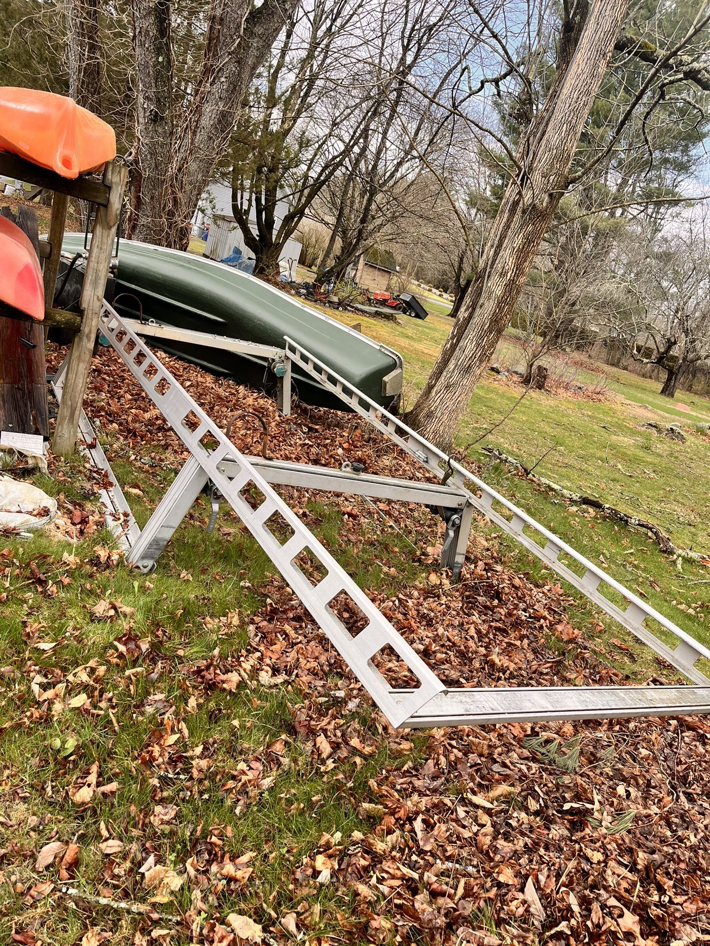 Ladder Rack With 4 Tie Down Ratchet Straps.