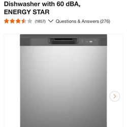 24 in. Built-In Tall Tub Front Control Stainless Steel Dishwasher with 60 dBA, ENERGY STAR
