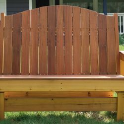 Custom Made Brazilian Cherry Wood Glider Bench in Mint Condition