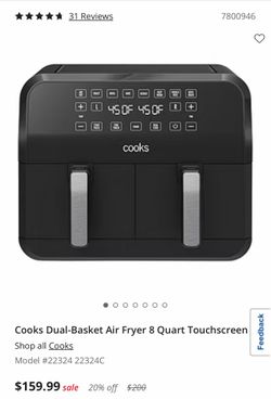 8 qt dual drawer air fryer